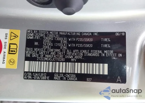 2018 Lexus Rx 350 z USA, uszkodzony, nr VIN 2T2ZZMCA5JC110280